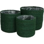 Βρες το Καλάθι ArteLibre Πράσινο Seagrass 20x20x18cm Σετ 3Τμχ σε μοναδική τιμή στο clickforshop.gr