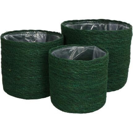 Βρες το Καλάθι ArteLibre Πράσινο Seagrass 20x20x18cm Σετ 3Τμχ σε μοναδική τιμή στο clickforshop.gr