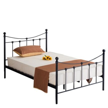 Βρες το Κρεβάτι ArteLibre SOPHIE Μεταλλικό Sandy Black 210x128x110cm (Στρώμα 120x200cm) σε μοναδική τιμή στο clickforshop.gr