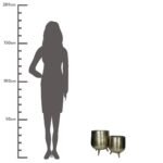 Κασπώ ArteLibre Χρυσό Αλουμίνιο 25x25x32cm Σετ 2Τμχ - Image 2