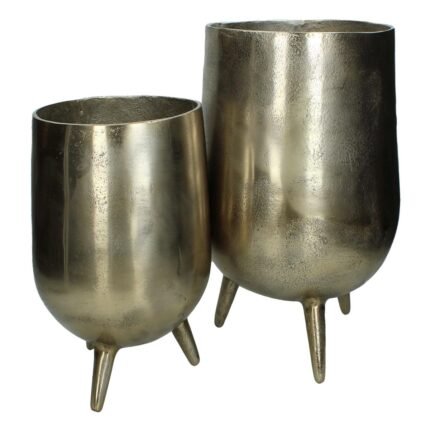 Βρες το Κασπώ ArteLibre Χρυσό Αλουμίνιο 25x25x32cm Σετ 2Τμχ σε μοναδική τιμή στο clickforshop.gr