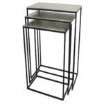 Βρες το Τραπεζάκι ArteLibre Ασημί Αλουμίνιο 53x29x66cm Σετ 3Τμχ σε μοναδική τιμή στο clickforshop.gr