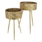 Βρες το Κασπώ ArteLibre Χρυσό Μέταλλο 39x39x69cm Σετ 2Τμχ σε μοναδική τιμή στο clickforshop.gr