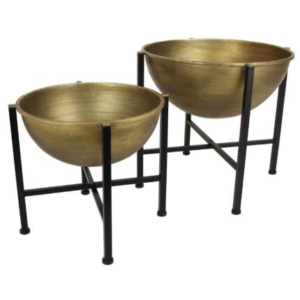 Βρες το Κασπώ ArteLibre Χρυσό Μέταλλο 52x52x51.5cm Σετ 2Τμχ σε μοναδική τιμή στο clickforshop.gr