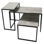 Βρες το Τραπεζάκι ArteLibre Ασημί Αλουμίνιο 77x38x42cm Σετ 3Τμχ σε μοναδική τιμή στο clickforshop.gr