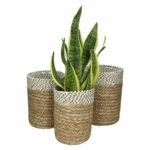 Καλάθι ArteLibre Φύλλο Hogla Φυσικό 20x20x20cm Σετ 3Τμχ - Image 2