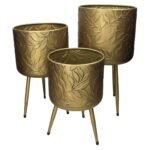 Βρες το Κασπώ ArteLibre Φύλλο Χρυσό Μέταλλο 25x25x46.5cm Σετ 3Τμχ σε μοναδική τιμή στο clickforshop.gr