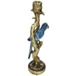 Κηροπήγιο ArteLibre Πουλί Μπλε Polyresin 10.5x9x25.5cm - Image 2
