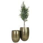 Κασπώ ArteLibre Μπρονζέ Αλουμίνιο 54x54x61cm Σετ 2Τμχ - Image 2