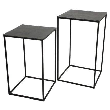 Βρες το Τραπεζάκι ArteLibre Μαύρο Αλουμίνιο 45x45x70cm Σετ 2Τμχ σε μοναδική τιμή στο clickforshop.gr