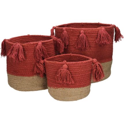 Βρες το Καλάθι ArteLibre Κοραλί Βαμβακερό 25x25x25cm Σετ 3Τμχ σε μοναδική τιμή στο clickforshop.gr