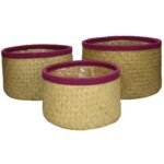 Βρες το Κασπώ ArteLibre Μοβ Seagrass 27x27x17cm Σετ 3Τμχ σε μοναδική τιμή στο clickforshop.gr