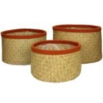 Βρες το Κασπώ ArteLibre Φυσικό Seagrass 27x27x17cm Σετ 3Τμχ σε μοναδική τιμή στο clickforshop.gr