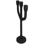 Κηροπήγιο ArteLibre Μαύρο Αλουμίνιο 23.5x10x28.5cm - Image 2