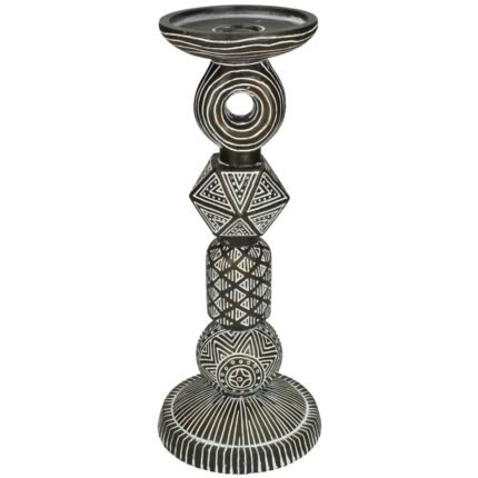 Βρες το Κηροπήγιο ArteLibre Tribal Καφέ Polyresin 11.5x11.5x28cm σε μοναδική τιμή στο clickforshop.gr