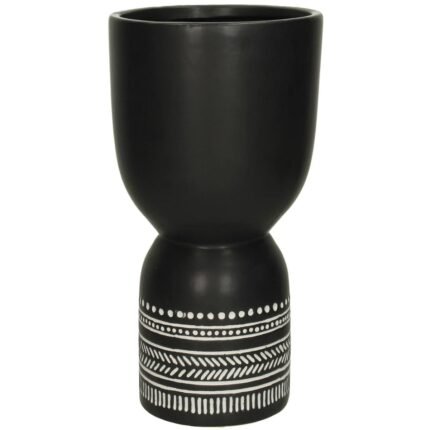 Βρες το Κασπώ ArteLibre Tribal Μαύρο Κεραμικό 17x17x32.5cm σε μοναδική τιμή στο clickforshop.gr