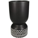 Βρες το Κασπώ ArteLibre Tribal Μαύρο Κεραμικό 15x15x27.5cm σε μοναδική τιμή στο clickforshop.gr