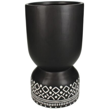 Βρες το Κασπώ ArteLibre Tribal Μαύρο Κεραμικό 15x15x27.5cm σε μοναδική τιμή στο clickforshop.gr