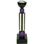 Κηροπήγιο ArteLibre Μοβ Polyresin 8.2x8.2x24cm - Image 2