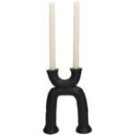 Κηροπήγιο ArteLibre Μαύρο Κεραμικό 19.5x6.5x27cm - Image 2