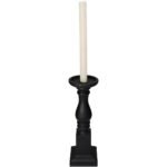 Κηροπήγιο ArteLibre Μαύρο Polyresin 10.2x10.2x32.5cm - Image 2