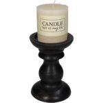 Κηροπήγιο ArteLibre Μαύρο Ξύλο 10x10x15cm - Image 2