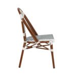 Καρέκλα Κήπου ArteLibre MUTARAZI Λευκό/Μπλε Αλουμίνιο/Rattan 50x57x85cm - Image 2