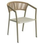 Πολυθρόνα Κήπου ArteLibre FIJI Μπεζ/Φυσικό Αλουμίνιο/Rattan 56x60x78cm - Image 2
