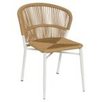 Καρέκλα Κήπου ArteLibre RIVIERA Λευκό/Φυσικό Αλουμίνιο/Rattan 57x61x79cm - Image 2