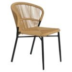 Καρέκλα Κήπου ArteLibre RIVIERA Μαύρο/Φυσικό Αλουμίνιο/Rattan 57x61x79cm - Image 2