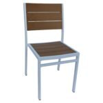 Βρες το Καρέκλα Κήπου ArteLibre PHUKET Λευκό/Καρυδί Αλουμίνιο/Ξύλο 46x52x86cm σε μοναδική τιμή στο clickforshop.gr