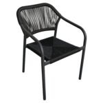 Πολυθρόνα Κήπου ArteLibre MOOREA Ανθρακί Αλουμίνιο/Rattan 58x56x79cm - Image 2