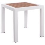 Βρες το Τραπέζι Κήπου ArteLibre LOMBOK Λευκό/Καρυδί Αλουμίνιο/Polywood 45x45x45.5cm σε μοναδική τιμή στο clickforshop.gr