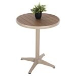 Τραπέζι Κήπου ArteLibre RAROTONGA Μπεζ Αλουμίνιο/Polywood Φ60x70cm - Image 2