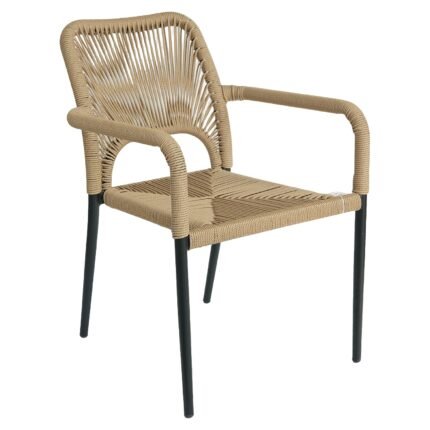 Βρες το Πολυθρόνα Κήπου ArteLibre TINKISSO Μαύρο/Φυσικό Αλουμίνιο/Rattan 57x63x82cm σε μοναδική τιμή στο clickforshop.gr