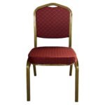 Καρέκλα Catering ArteLibre AUREVIA Κόκκινο/Χρυσό Ύφασμα/Μέταλλο 57x40x93cm - Image 2