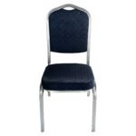Καρέκλα Catering ArteLibre AUREVIA Μπλε/Ασημί Ύφασμα/Μέταλλο 57x40x93cm - Image 2