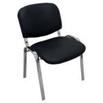 Βρες το Καρέκλα Επισκέπτη ArteLibre STEELIX Μαύρο/Ασημί PVC/Μέταλλο 58x54x77cm σε μοναδική τιμή στο clickforshop.gr