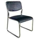 Βρες το Καρέκλα Επισκέπτη ArteLibre LUCENTRA Μαύρο/Ασημί PU/Μέταλλο 51x49x79cm σε μοναδική τιμή στο clickforshop.gr