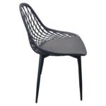 Καρέκλα Κήπου ArteLibre ARIELA Μαύρο PP/Μέταλλο 51.5x54x82cm - Image 2