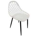 Βρες το Καρέκλα Κήπου ArteLibre ARIELA Λευκό/Μαύρο PP/Μέταλλο 51.5x54x82cm σε μοναδική τιμή στο clickforshop.gr