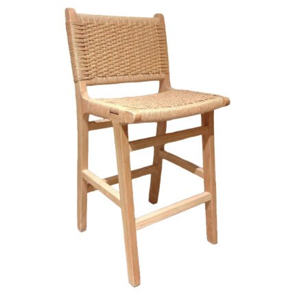 Βρες το Καρέκλα Bar Επαγγελματική ArteLibre SERAPTA Φυσικό Ξύλο/Σχοινί 49x59x97cm σε μοναδική τιμή στο clickforshop.gr