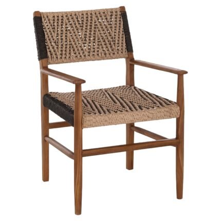 Βρες το Καρέκλα Επαγγελματική ArteLibre RIVARA Καρυδί/Καφέ/Μαύρο Ξύλο/Σχοινί 59x60x86cm σε μοναδική τιμή στο clickforshop.gr