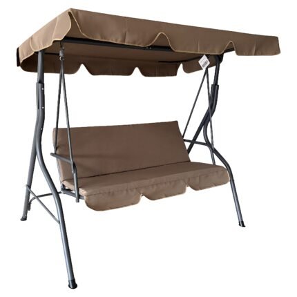 Βρες το Κούνια ArteLibre LEMONA Μόκα/Γκρι Μέταλλο/Polyester 174x110x200cm σε μοναδική τιμή στο clickforshop.gr