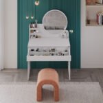 Τουαλέτα με καθρέπτη Dior Megapap χρώμα λευκό 90x45x138εκ. - Image 4