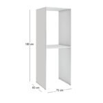 Έπιπλο πλυντηρίου - στεγνωτηρίου Evgenia Megapap χρώμα λευκό 70x60x180εκ. - Image 4