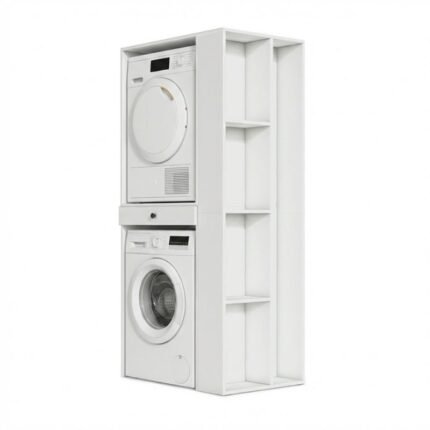 Βρες το Έπιπλο πλυντηρίου - στεγνωτηρίου Bace Megapap χρώμα λευκό 90x60x187εκ. σε μοναδική τιμή στο clickforshop.gr