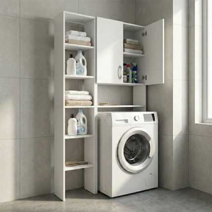 Βρες το Έπιπλο πλυντηρίου Make Megapap χρώμα λευκό 96x20x180εκ. σε μοναδική τιμή στο clickforshop.gr