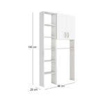 Έπιπλο πλυντηρίου Make Megapap χρώμα λευκό 96x20x180εκ. - Image 3