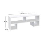 Έπιπλο τηλεόρασης Dabi Megapap χρώμα λευκό 120x30x40εκ. - Image 3